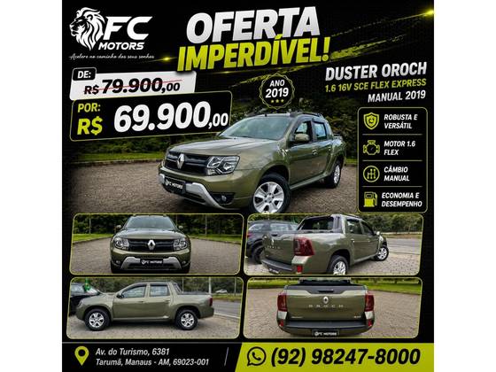 RENAULT DUSTER OROCH 1.6 16V SCE FLEX EXPRESS MANUAL RENAULT DUSTER OROCH 1.6 16V SCE FLEX EXPRESS MANUAL